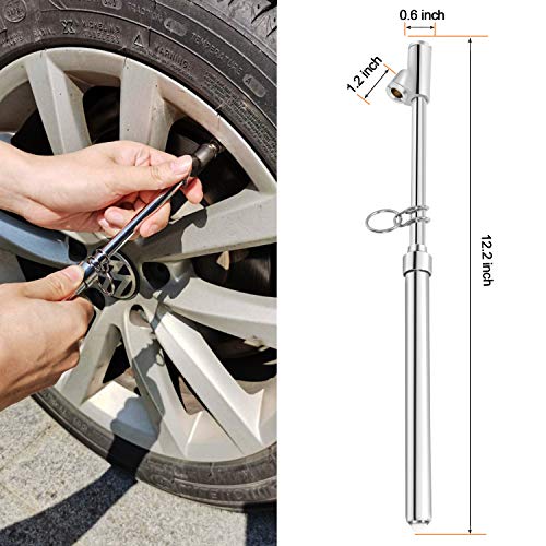 GODESON 88702 Smart Color Coded Tire Tread Depth Gauge and GODESON Dual Head Tire Pressure Gauge,Heavy Duty Pen Tire Gauge Range 10-150PSI