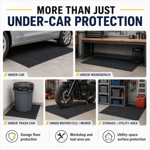 31" x 36" Garage Floor Mat, Oil Spill Mat for Under Car Motorcycle, Reusable Absorbent Leakproof Maintenance Mat, Protect Garage Driveway Floor from Oil Spills, Stains Splashes