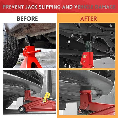 Seven Sparta 4 Pcs Jack Pads for Jack Stand/Floor Jack (Cube Round, 4) | Round and V Shape Fit Most Jacks Stands & Floor Jacks, Heavy Duty Rubber,Anti-slip Surface,Protect Pinch Welds&Frame Rails - style: cube round