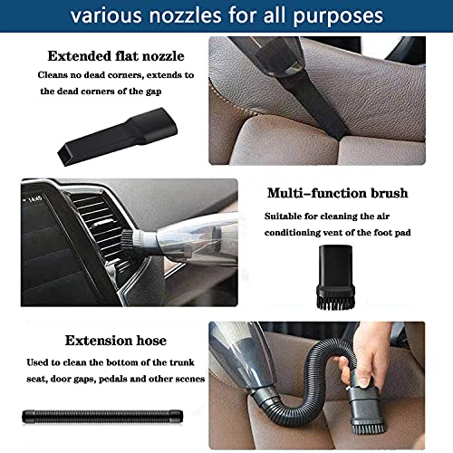 Emergency Roadside Kit with Jumper Cables Kit for Car, Safety Car Kits | Car Emergency Kit High Power Handheld Vacuum, Warning Triangle, Safety Hammer, Tow Rope, Gifts for New Drivers - color: White