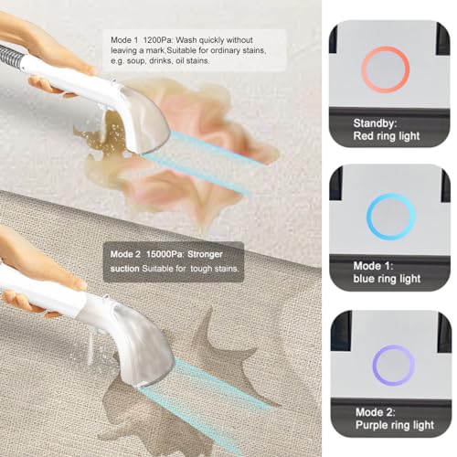 Commercial Carpet Cleaning Machine, 1000W 110V 40L/11Gal Professional Commercial 3 in 1 Carpet Spraying Floor Brush Cleaner Extractor Vacuum Washing Machine Portable Carpet Cleaner (White 40oz)