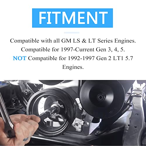 Crank Install Tool Harmonic Balancer Puller Compatible for GM LS LT Engines 1997-2023 Gen 3,4,5 - size: Tool Fit for GM LS LT Engines