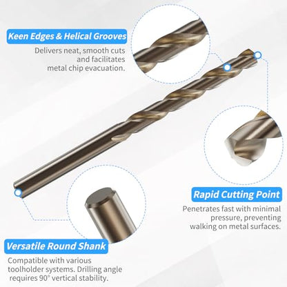 Tap and Drill Bit Set, M5x0.8 Tap and 4.2mm Twist Drill, HSS, Spiral Point | For M5x0.8 Thread Tapping and Drilling, Spiral Point Tap and Twist Drill Combo for Industrial Mechanics Metalworking - size: M5*0.8 + 4.2mm