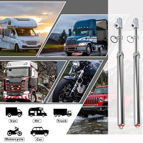 Dual Head Tire Pressure Gauge, Heavy Duty Pen Tire Air Gauge Range 10-160LBS 80-1100KPA, for Truck, RV, Car & Motorcycle（Pack of 2）