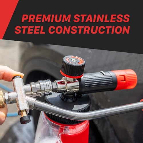Maxshine Universal Foam & Wash 2-in-1 System – Quick Connect Foam Cannon & Pressure Washer Nozzle – Stainless Steel for Premium Car Detailing – Easy Switch