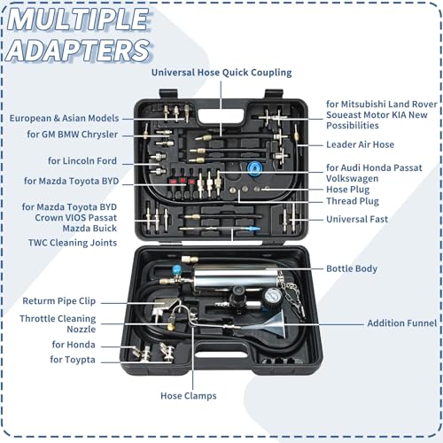 1000ML 150psi Fuel Injector Cleaner Kit Fuel System Cleaner Kit Non-dismantle Fuel Injector Cleaner Tester Fuel Injection Cleaning Auto Gasoline