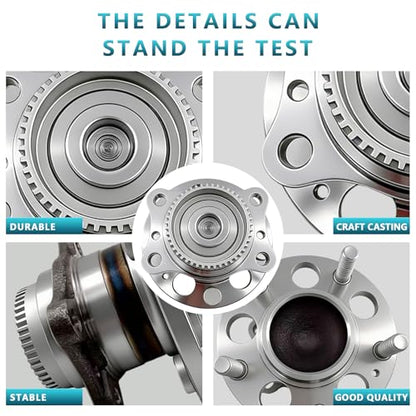 512492 Rear Wheel Bearing Hub Assembly for Hyundai Elantra 2011-2016 | Hub for Elantra GT 2013-2017, Veloster 2012-2017, Elantra Coupe, Kia Forte Forte5 Koup, Eliminates Noise, Simple Installation - size: 512492