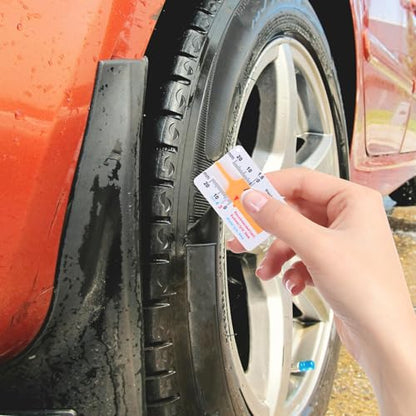 INOOMP Tire Tread Depth Gauge Tool Ensuring Safe Driving Accuracy for Car and Truck 3pcs with Wide Measurement Range 0-20mm Compact Plastic and Iron Construction for Automotive Use