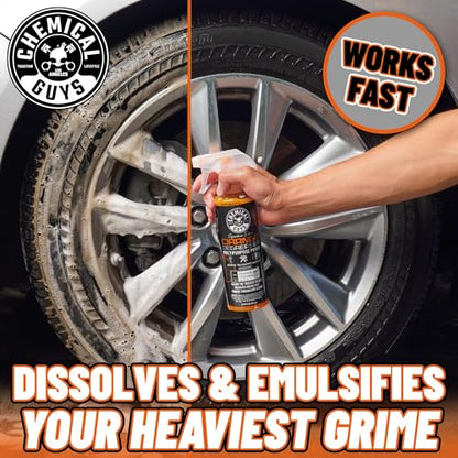 Chemical Guys, Signature Series Orange Degreaser Spray, Heavy Duty, 16 oz | Heavy-duty citrus degreaser breaks down grease and oil on engines, tires, tools and undercarriages, dilutable - size: 16 Fl Oz (Pack of 1)
