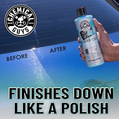 Chemical Guys C4 Clear Cut Correction Compound - Professional Paint Correction Polish for Cars, Trucks, SUVs, and RVs - Swirl, Hologram and Scratch Remover for a Smooth, Glossy Finish, 16 fl oz - style: C4 Correction Compound