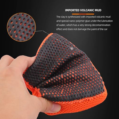 SPTA Clay Bar Scrubber, Ultra Clay Scrubber, Fast and Effective Removal of Paint Contaminants, Light Overspray, and More; Dual Sided Design for Scrubbing and Clay Work; Deep Clean Glass (2-Pack)
