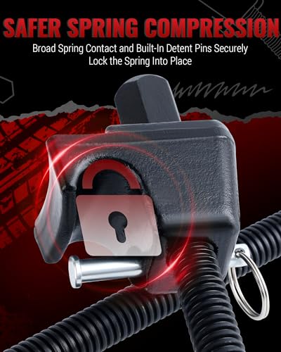 Reywoo Spring Compressor Tool, Heavy-Duty Coil Spring Compressor Tool with Locking Pins, Strut Spring Compressor 13/16" Socket 1/2" Drive to Compress The Coil Spring - size: 8.46" Max Safe Opening