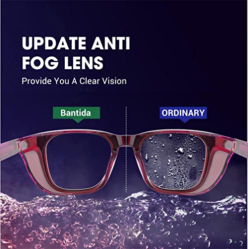 Safety Glasses Anti-Fog Goggles Protective Eyewear Anti Blue Light Protection Glasses For Women And Men - color: Pink
