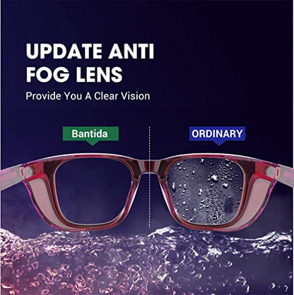 Safety Glasses Anti-Fog Goggles Protective Eyewear Anti Blue Light Protection Glasses For Women And Men - color: Pink
