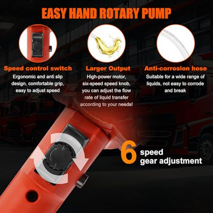 110V Electric Fuel Transfer Pump-High Power 2480W Multi-Functional Liquid Transfer Pump Includes 91CM stainless steel tube + 2M steel wire hose for Diesel,Lubricants,Water,Slightly viscous liquid - style: 110V 2480W