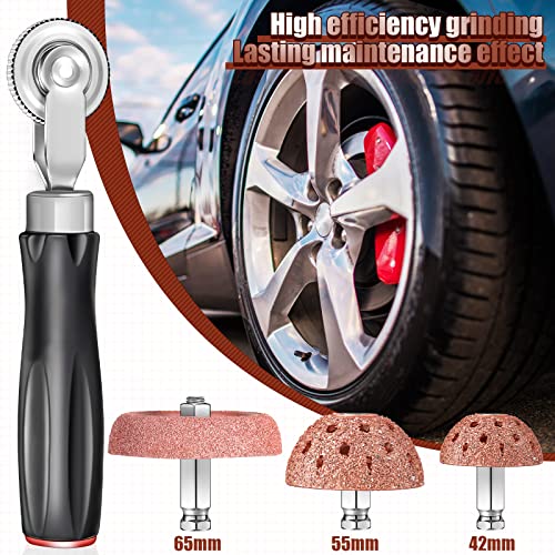 Tallew 2 Pieces Tire Patches Tools, Tire Patch Roller and Tire Buffer Wheel, Tire Repair Grinding Head Buffing Wheel for Air Tire Buffer (42 mm)