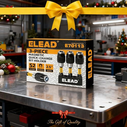 ELEAD 3-Piece Quick Change Bit Holder, 1/4" Magnetic Hex Shank Drill Bit Adapter for Screws, Nuts, Drill, bit set and Handheld Driver - style: 2.5" Standard Version