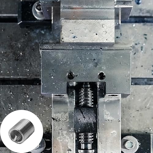 50PCS M8 x 1.25mm x 2D Wire Thread Inserts, 304 Stainless Steel Helical Coil Repair Kit, Metric Wire Sleeve for Stripped Threads in Metal Components - size: M8 x 1.25mm x 2D
