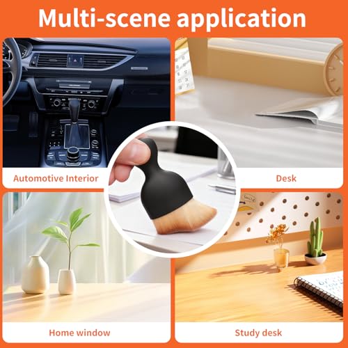 4PCS Microfiber Cleaning Brush Set, Ultra Soft Detailing Brushes for Car Interior Dashboard Vents, Home Electronics, Keyboards, Cameras, Furniture - Scratch-Free Dusting Tools with Dense Bristles
