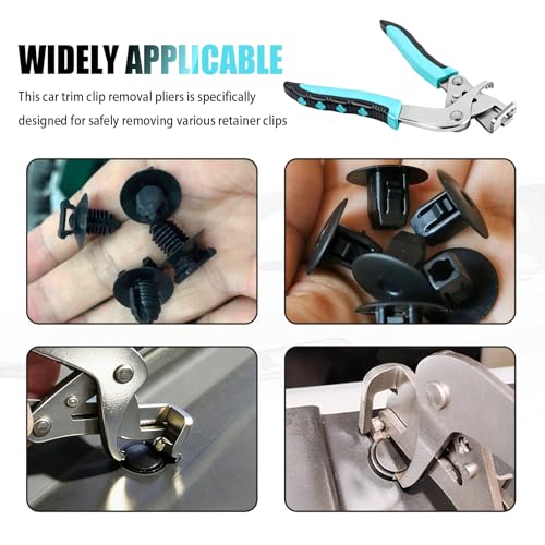 Car Clip Pliers,Multi-Functional Car Clip Remover Tool for Door Panel/Dashboard/Interior Trim,Professional Heavy Duty Panel Clips Removal Pliers as Disassembly Tools - color: Green
