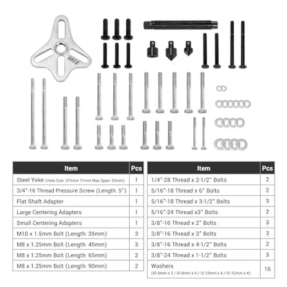 EWK 51 Pcs Harmonic Balancer Puller Set, Steering Wheel Puller, Crankshaft Pulley & Gear Puller, Flywheel Removal Tool