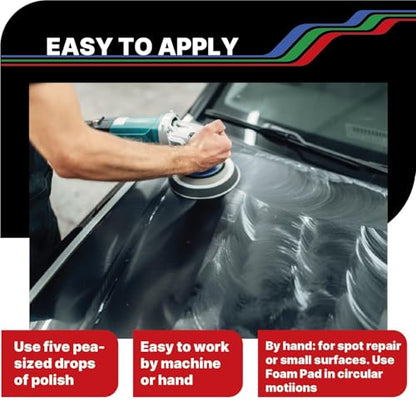 LAUCO Paint Correction Compounds Step 1, 2, 3, Swirl Remover 8oz Kits, with a Towel, Silicone-Free, Clear Coat Safe Scratch Remover, Swirl Correction & High Gloss Finishing - style: Combo–8oz