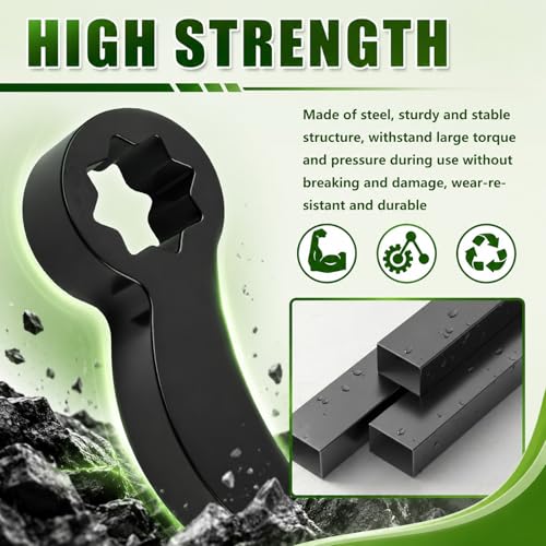 2PCS 1/2" Drive Pry Bar Wrench Adapter,4-Point & 8-Point Adjustable Bull Horn Pry Bar Adapter for CV Axle Removal,Half Shaft Ratchet Prys Bars Attachment Removal Tool