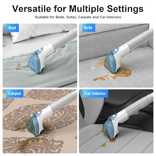 Carpet Cleaner Machine Upholstery - 450W Shampooer Couch Cleaning Portable Vacuum Rug Sofa Car Seat Fabric Mattress Pet Spot Extractor for Furniture Water Hand Held Scrubber Small Deep Washer