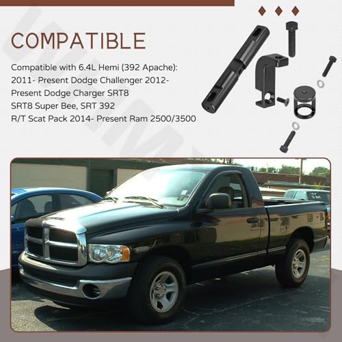 POW352003 Valve Spring Compressor Tool Kit Compatible with Dodge Ram 2500 3500 5.7L 6.1L 6.2L 6.4L HEMI Engine Valve Spring Compressor