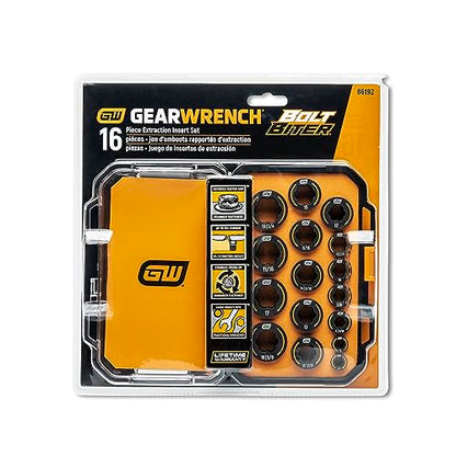 GEARWRENCH 16 Piece Bolt Biter SAE/Metric Wrench Insert Set - 86192 - style: 16 Piece