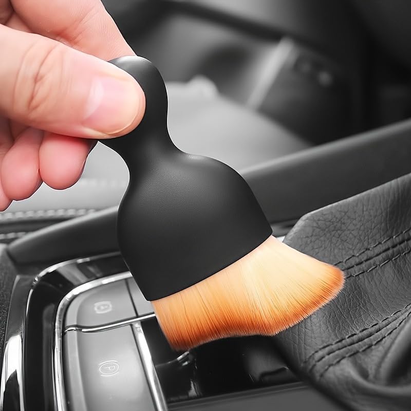 2pcs Car Detailing Brush Set Ultra Soft Bristles Multifunctional Interior Dust Removal Tool for Deep Cleaning Vents Seats