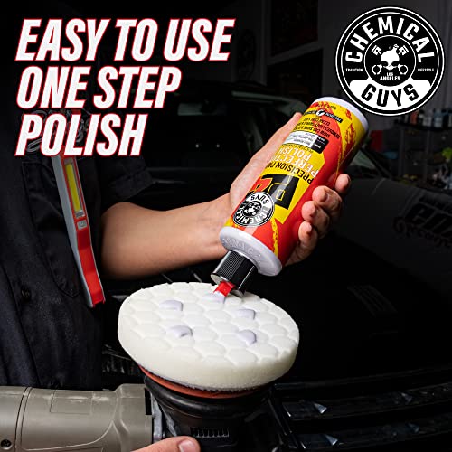 Chemical Guys, P4 Precision Paint Perfection Polish for Clear Coat, 16 oz | Refines swirls, towel marks and light defects, restoring deep gloss and clarity to clear coat, body-shop ready - style: P4 Perfection Polish