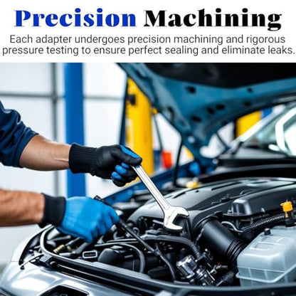 Fuel System Test Fitting Adapter Kit for 5.9L Cummins Diesel, High Pressure Leak Detection Tool Set Compatible with 9011 9012 9013 9014