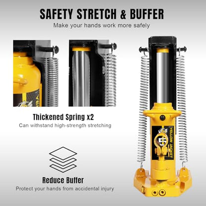 YELLOW JACKET Toe Jack 2.5 Ton Toe/ 5 Ton Top Capacity Hydraulic Machine Jack Lift,Air Hydraulic Claw Jack for Car Repair,Machinery,Industry Equipment - size: 5 Ton Top