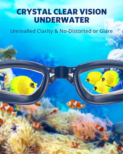 Aegend Swim Goggles, Swimming Goggles No Leaking Full Protect Adult Youth - color: Sliver Blue