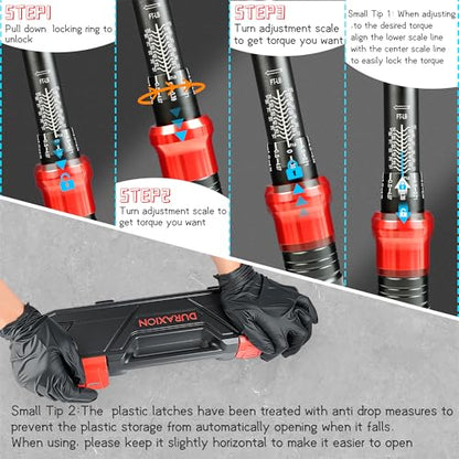 3/8-Inch Drive Torque Wrench 10-110ft.lb/13.56-149.14Nm, ±3% Precision Dual Direction Torque Wrenches with 72-Tooth Dual Range Scales with Ft.Lbs and N.m - size: 3/8" DR.『10-110 FT.LB』