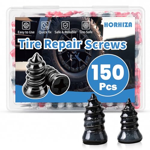 150 PCS Tire Repair Rubber Nail, 2 Size Vacuum Tire Plugs Kit | Quick Emergency Fix Without Disassembly, Repair Plugs for Car, Motorcycle, Bikes, Motorcycle, Truck - size: 150PCS