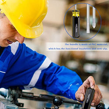 FERCAISH 2PCS 15" Long Screwdriver Set - Cross-head & Flat Blade Screwdriver, High Strength Magnetic Tips - color: 2pcs