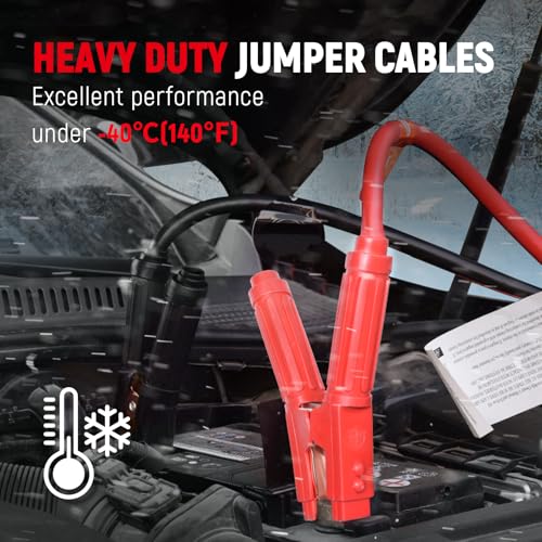 TOPDC Jumper Cables Heavy Duty 0 Gauge 30 Feet 1000Amp Booster Cables for Car Battery, Heavy Duty 2/0 Gauge Cables for Diesel Trucks, with Case, Gloves - size: 0 Gauge, (30FT)