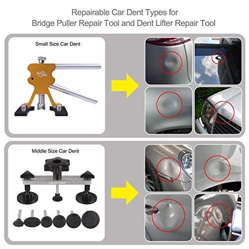 Super PDR Paintless Dent Repair Kit - 42Pcs Car Dent Puller for Small and Medium Car Dents and Ding Auto Dent Remover Tools - size: PDR-A2