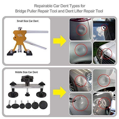 Super PDR Paintless Dent Repair Kit - 42Pcs Car Dent Puller for Small and Medium Car Dents and Ding Auto Dent Remover Tools - size: PDR-A2