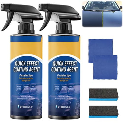 Quick Effect Coating Agent for Car, 2026 New Car Coating Spray, All-in-One Waterless Wash & Scratch Repair, Persistent Type Fast Coatin Protection (2PCS)