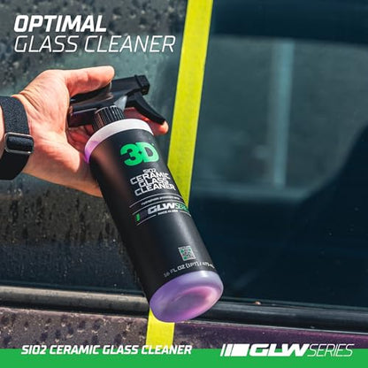 3D SiO2 Ceramic Glass Cleaner, GLW Series | Water & Rain Repellent | All-Weather Protective Ceramic Glass Cleaner | Safe for Tinted, Non-Tinted Windows & Mirrors | DIY Car Detailing | 64 oz - size: 64 Fl Oz (Pack of 1)
