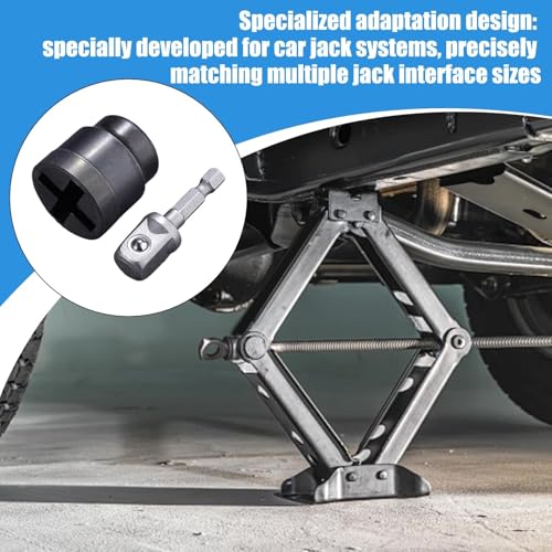 Auto Jack Power Socket Adapter for Scissor Jacks - Heavy Duty Steel