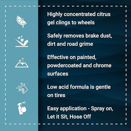 Bling Sauce Wheel Sauce Citrus Gel Wheel Cleaner, Cars, Trucks, SUVs, 24 oz | Citrus gel clings to brake dust and road grime on painted, powder-coated or chrome wheels without harming rubber - style: Wheel Sauce