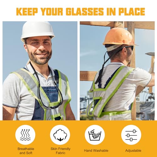 OXG 12 Pack Anti Fog Safety Glasses for Men, ANSI Z87.1 Safety Goggles Impact Scratch Resistant Eye Protection for Work - color: Grey With Straps