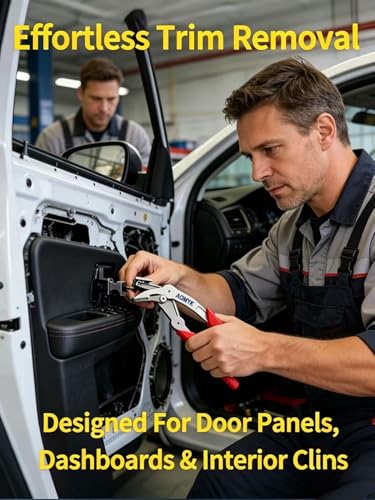 Professional Car Clip Pliers – Multi-Functional Automotive Clip Remover & Installer Tool for Interior Door Panel Fastener Push Pin Retainer Clip – Plastic Trim Removal Kit with Damage-Free Disassembly