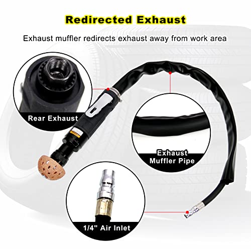RYANSTAR RACING Tire Repair Set Includes 2500rpm Low Speed Air Tire Buffer Tire Patch Roller Tire Inner Liner Scrapper 3Pcs Tungsten Steel Buffing Wheel 42mm 55mm - size: with 2 tools