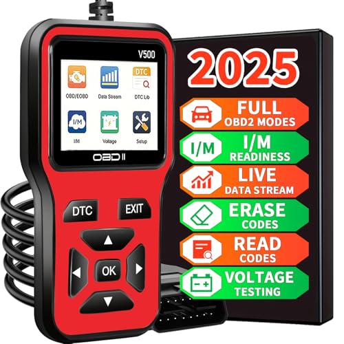 OBD2 Scanner Diagnostic Tool - Check Engine Light Code Scanner Tool with Reset, DTC, Data Stream, I/M Readiness, Car & Truck Scan Tool for All Vehicles Since 1996, escaner automotriz - color: Red