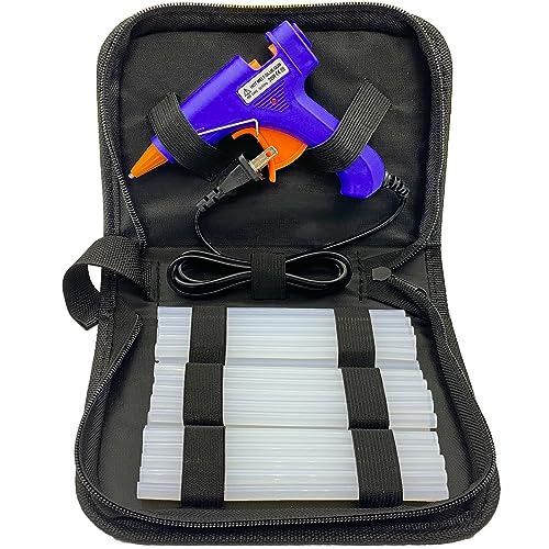 Hot Glue Gun Kit, Mini Hot Melt Glue Gun for Crafts with 30 Glue Sticks and Carry Case for Craft, School DIY Arts, and Home Repair - color: Blue